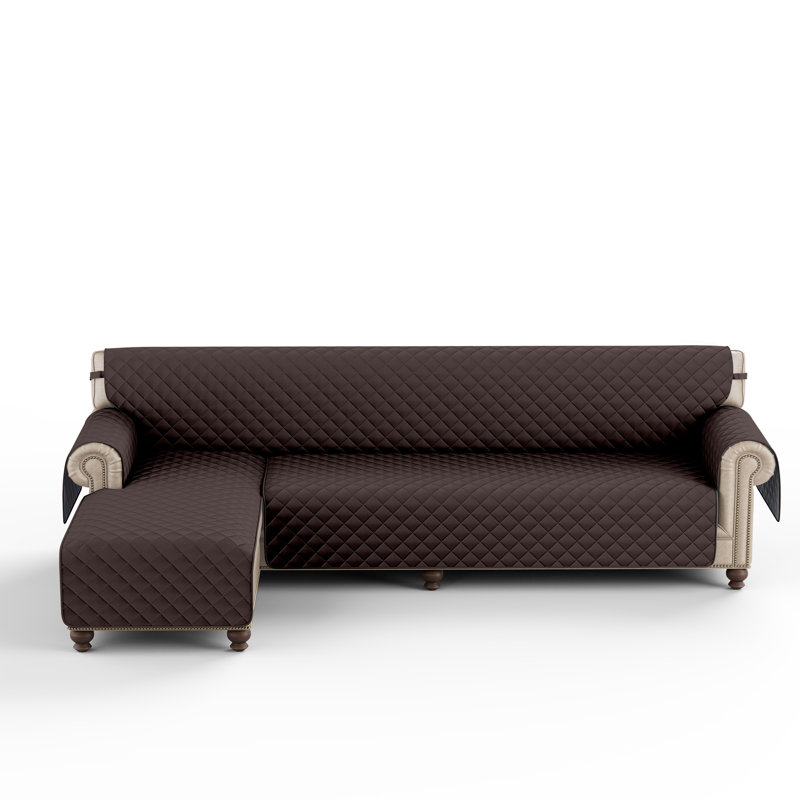 Housse pour canapé modulaire réversible, H 0,2 po x l 82 po x P 22 po, Microfibre chocolat