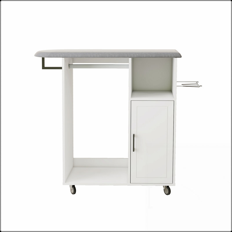Chariot à repasser compact avec planche à roulettes, armoire polyvalente pour la lessive, la chambre à coucher et le vestiaire, conception peu encombrante