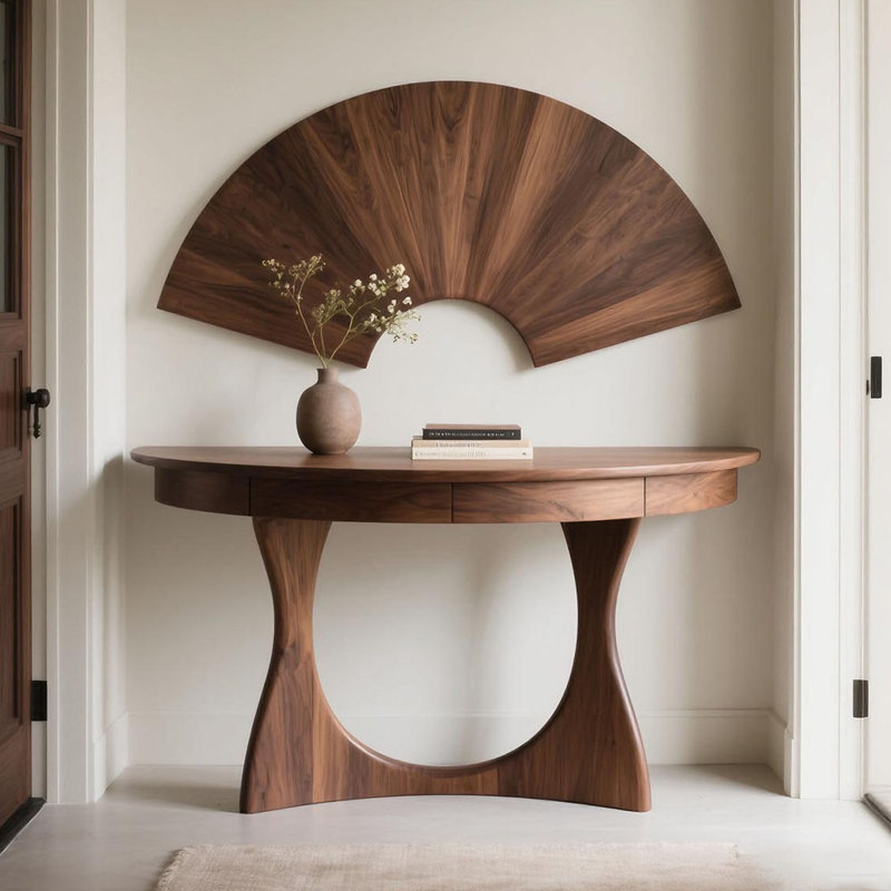 Console de style chinois moderne, H 35,4 po x l 63 po x P 15,7 po