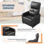 Fauteuil inclinable électrique avec massage et chaleur avec fonction de massage avec soutien lombaire, dossier réglable, accoudoirs larges, repose-pieds et canapé simple en cuir avec siège rembourré, 2 poches latérales et port USB-70455038