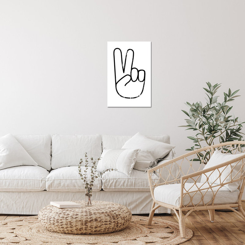 «Peace Sign» par - impression, H 24 po x l 16 po x P 0,25 po