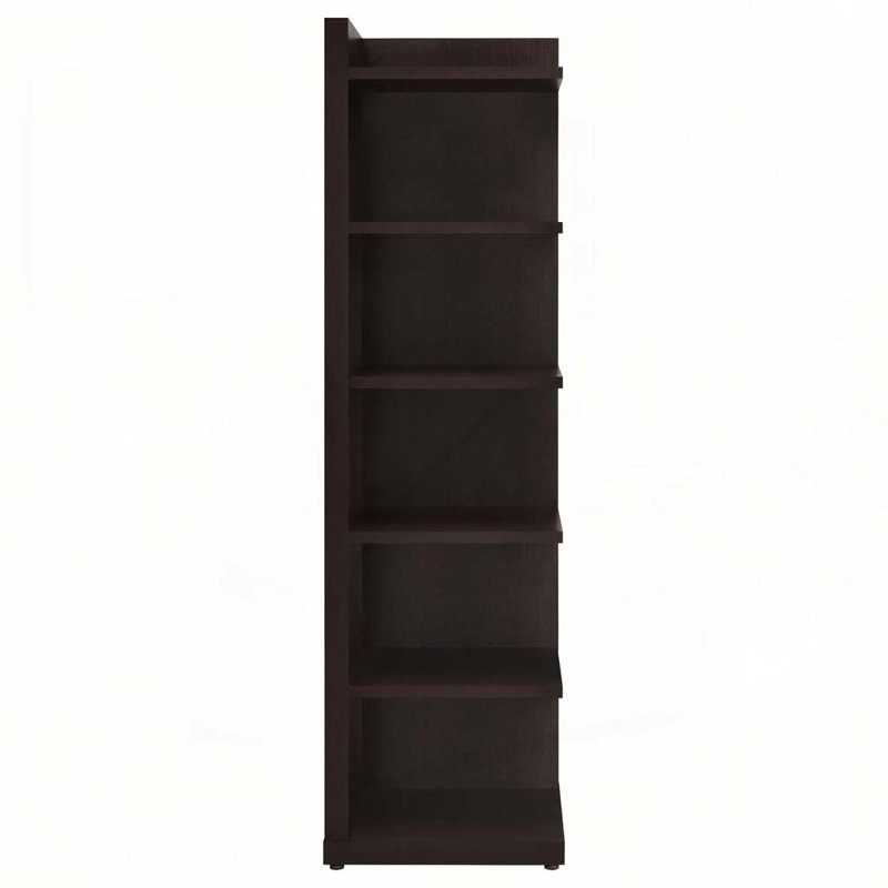 Cappuccino 6-tier Corner Bookcase