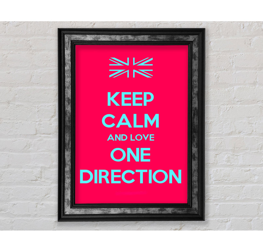 Keep Calm One Direction - Einzelner Bilderrahmen Typografie