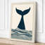 Whale Tail Rising Minimalist - Wrapped Canvas-791883591-791883584