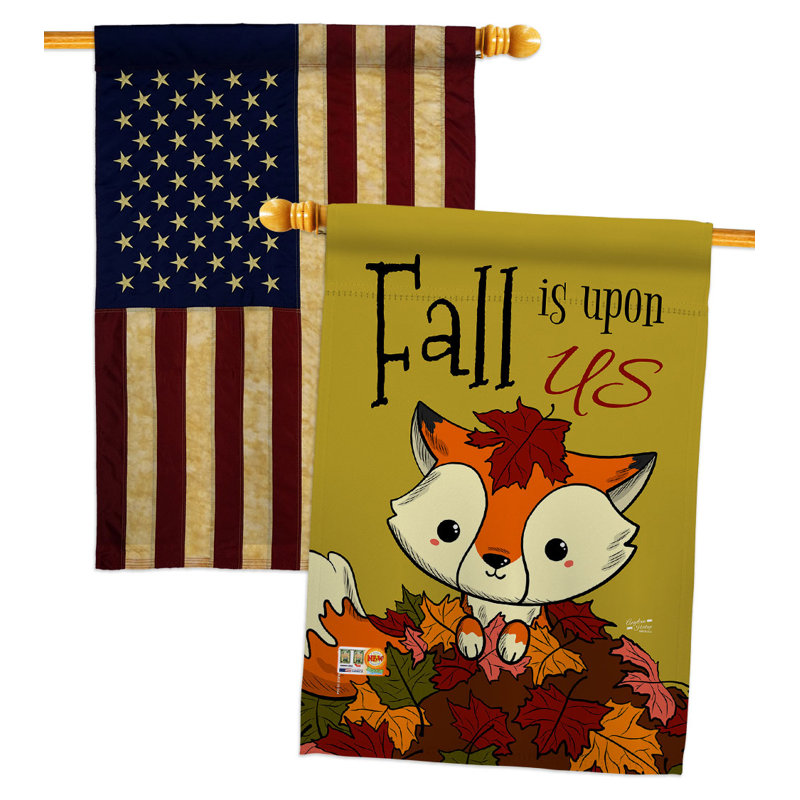 Drapeau de maison 40 po x 28 po Fall Is On Us
