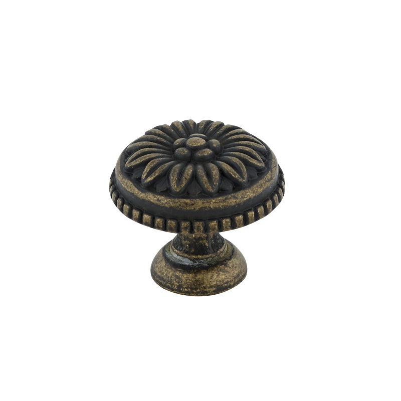 Poignée ronde Louis XV, Antique English, H 1,2 po x L 1,1875 po x l 1,1875 po