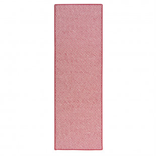 Runner Duane Houndstooth Braided Red Indoor / Outdoor Area Rug