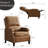 Upholstered Faux Leather Push-Back Manual Recliner-84053348