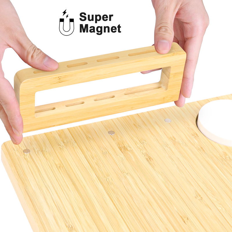 Charcuterie Board Set, Rayon from Bamboo Cheese Board Set with Knives and Utensils