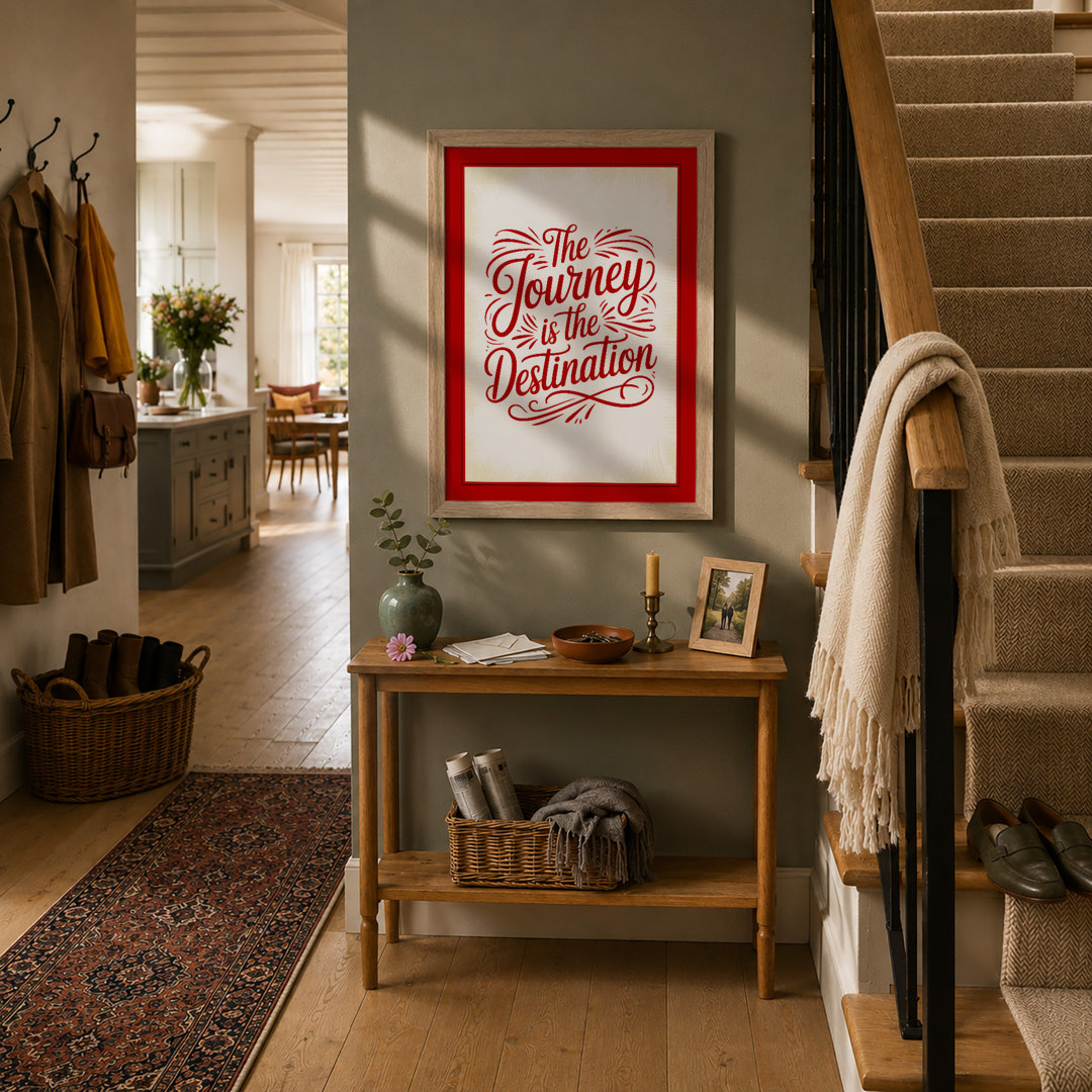 The Journey is the Destination Vintage - Framed Print