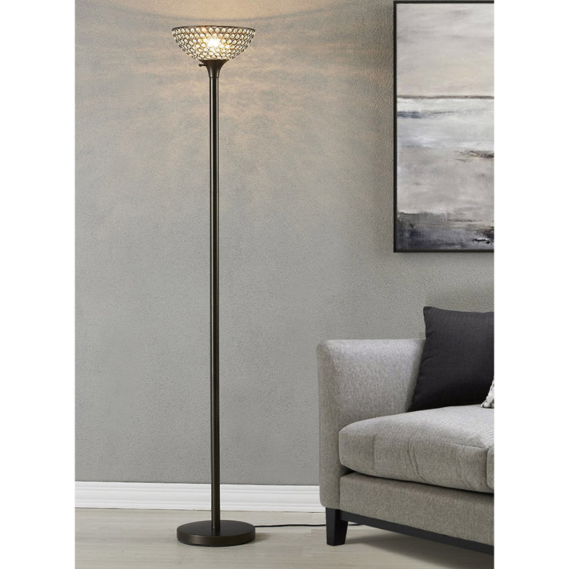 Mclain 71'' Torchiere Floor Lamp, Dark Bronze