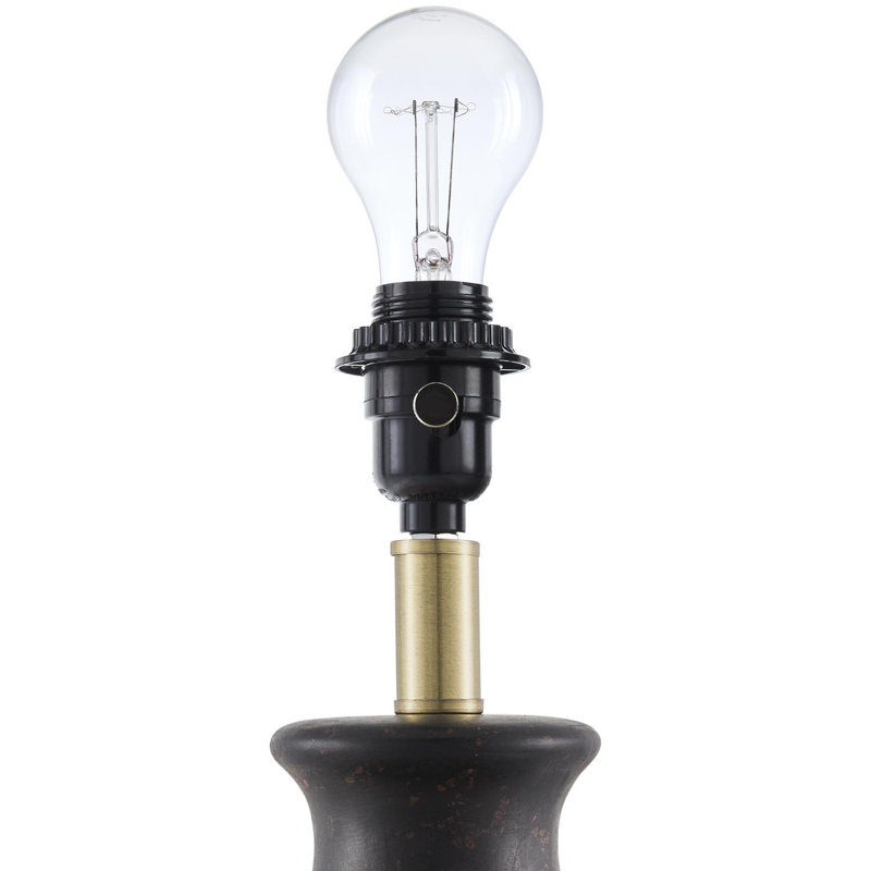Cerria Table Lamp, Black, Beige