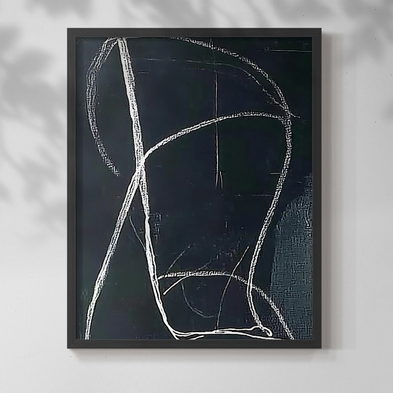 "ABSTRACT Series DCXV III" par J Paul, Noir, noir, noir, noir, H 15 po x l 12 po
