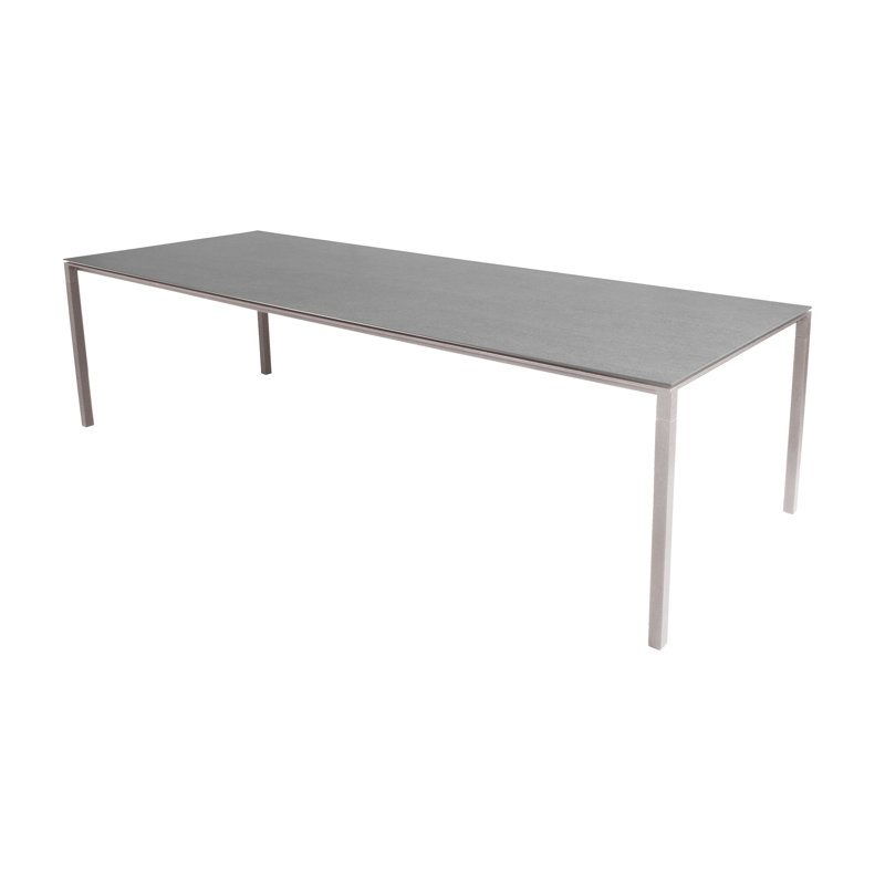 Pure Outdoor Dining Table, Taupe/Basalt, 28.8" H x 35.5" W x 59.1" D