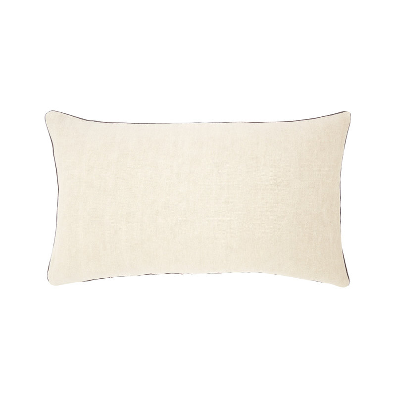 PIGMENT Linen Pillow Cover & Insert, Ivory, Rectangle 13"H x 22"W