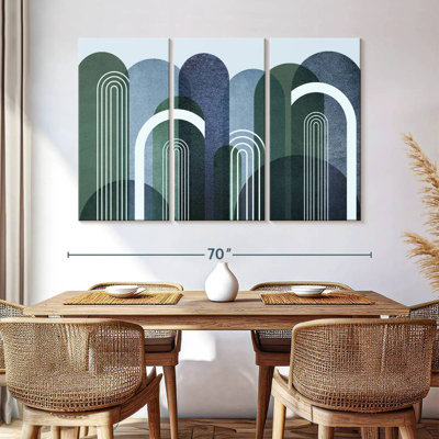 Avery Mid-Century Arches Navy Emerald