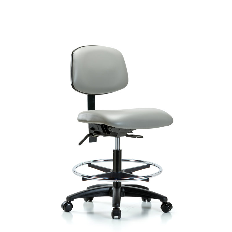 Chaise de dessinateur ergonomique Lucrezia, Roulettes, Colombe, Non inclus