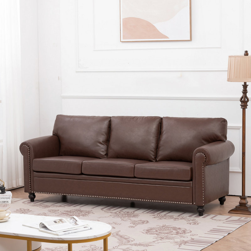 Canapé durable en similicuir, rembourré pour l'intérieur