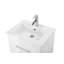 Meuble-lavabo mural 32 po avec double tiroir, lavabo en céramique et cadre de miroir 32 po