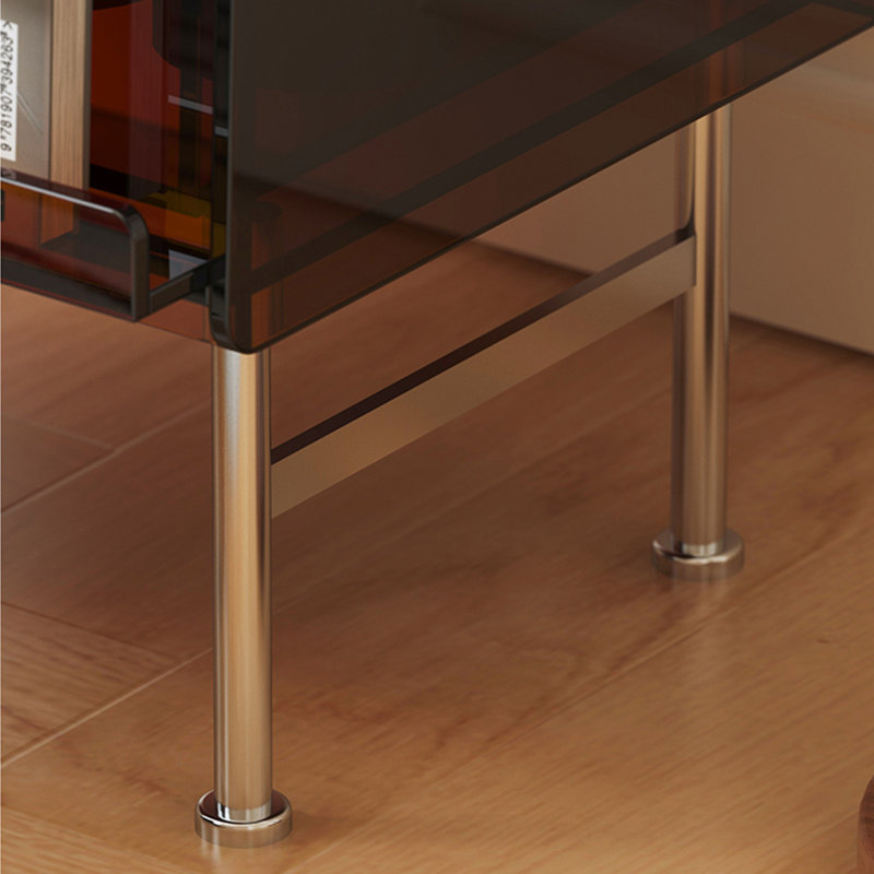 Modern acrylic multi-functional accent cabinet, Amber Brown