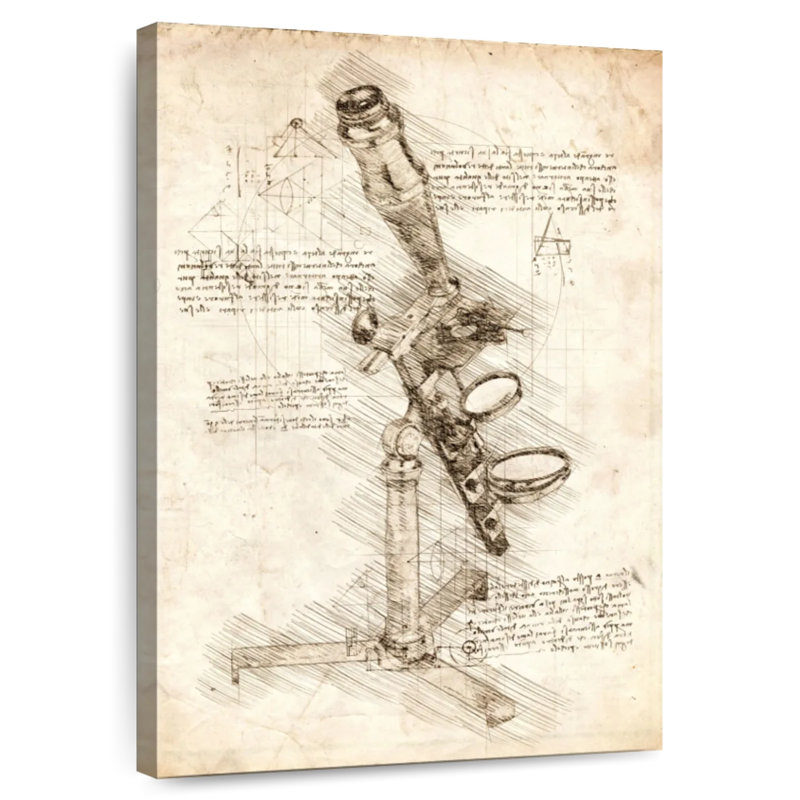 Laelle Old Microscope, 36" H x 24" W