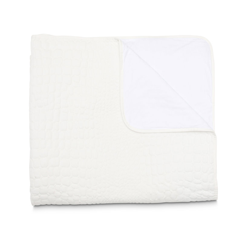 Ashworth 3-Piece Coverlet/Duvet Set - White, Queen