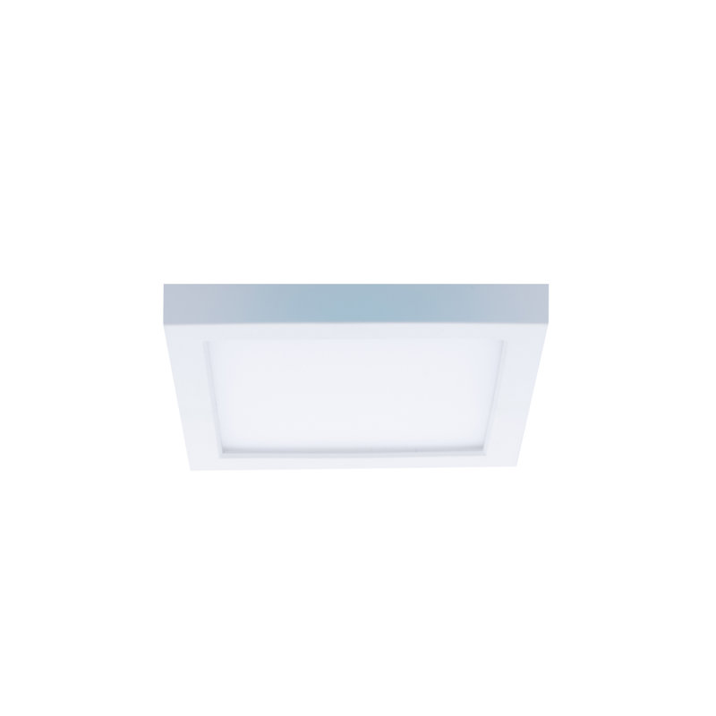 Macedo 5" Simple Square Dimmable LED Flush Mount, White, 3000K