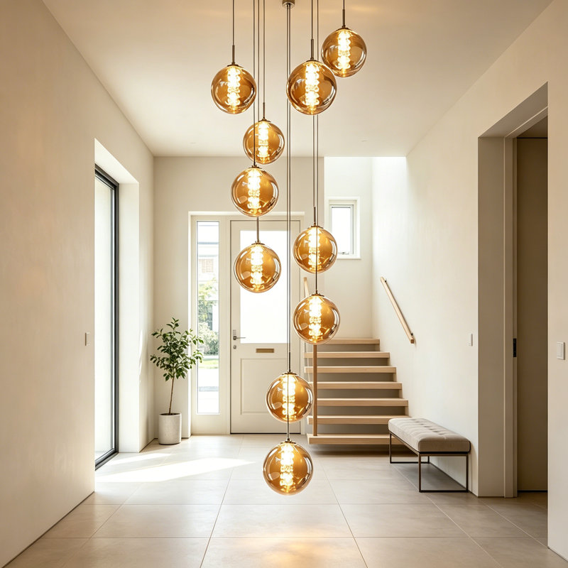Amice 10 - Light Cluster Pendant, Amber