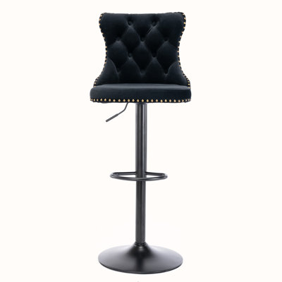 Kennasyn Swivel Upholstered Adjustable Height Counter Stool