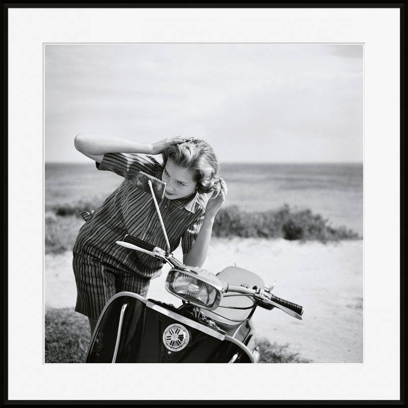 Holiday Hair Check by Slim Aarons, Black, 42.75" H x 42.75" W x 2.375" D