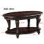 Table basse ovale, table basse en bois avec tablette de rangement ouverte, table basse de salon pour la maison