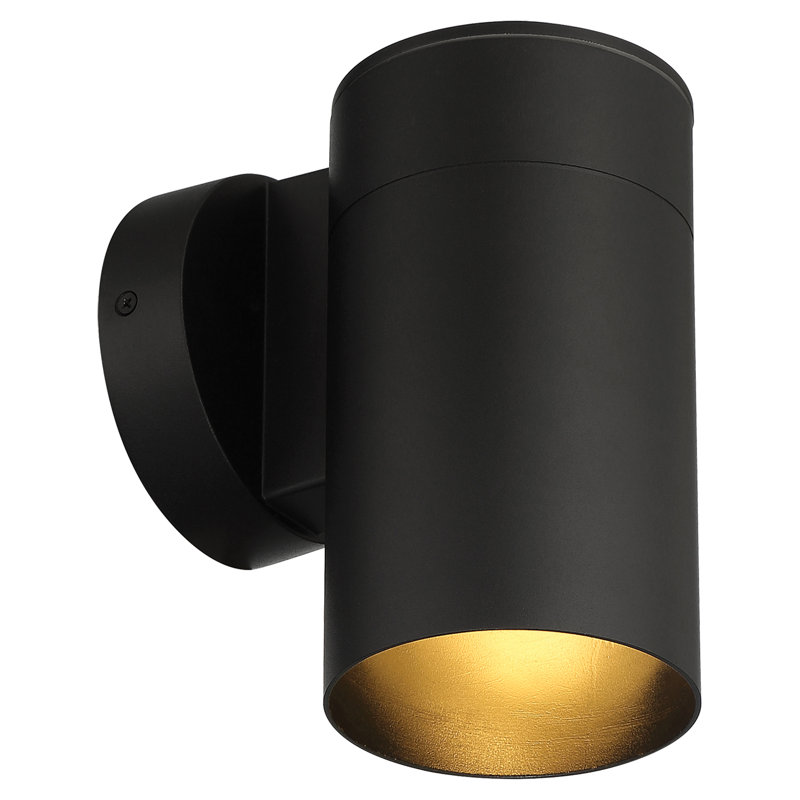 Audreyann Steel Wall Light, Black, 7.75" H x 4.75" W x 6.5" D, Black