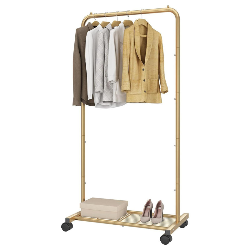 Mickelle Metal Rolling Clothes Rack
