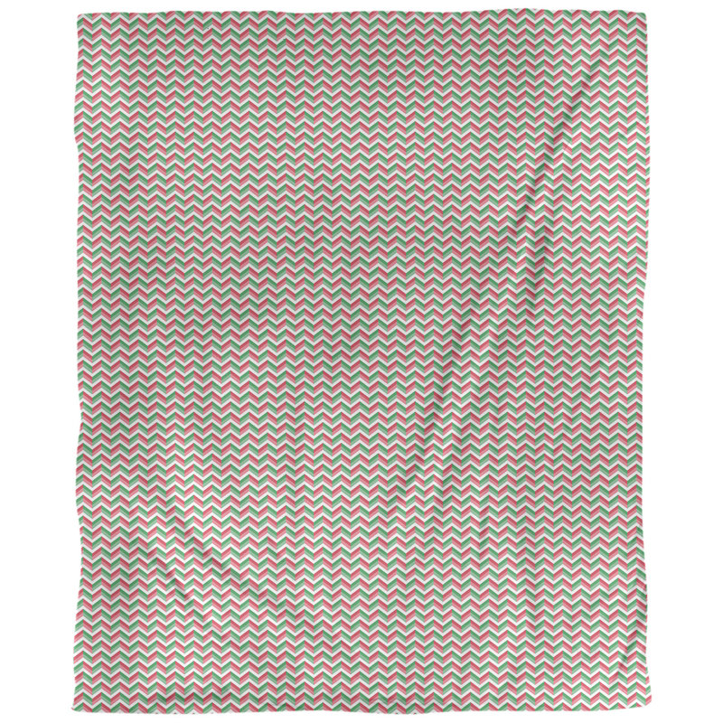 Tissu de fêtes, Vert / Rouge, L 54 po x l 36 po, Coton peigné pima