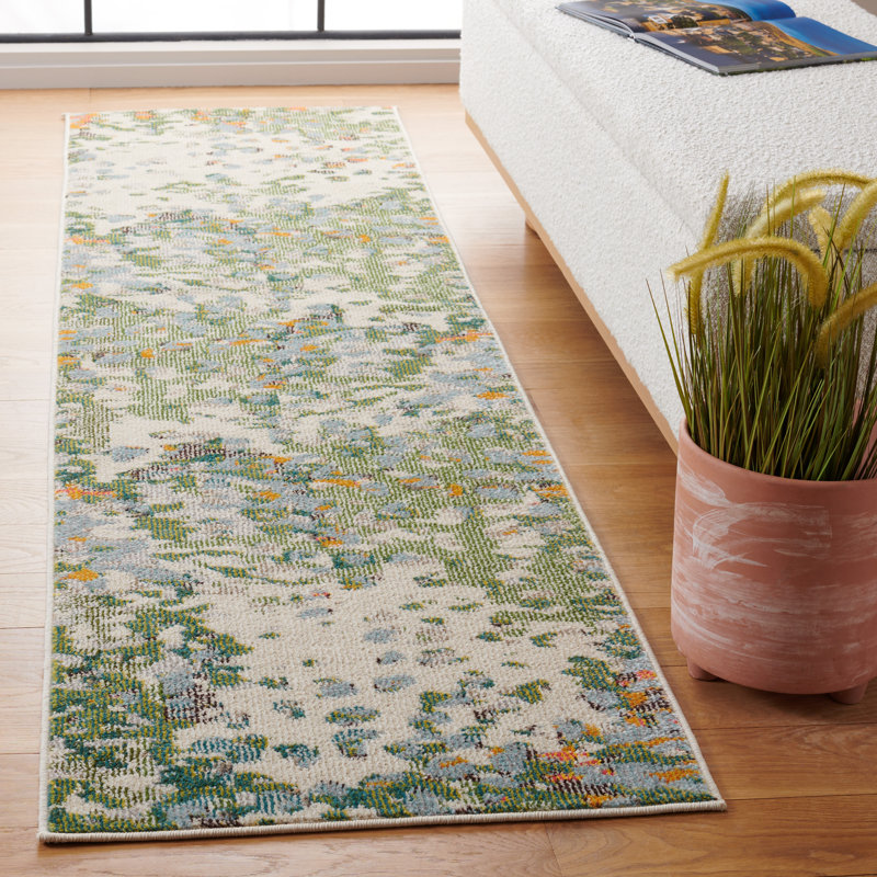 Tapis performance abstrait Monaco, Tapis de couloir 2 pi 2 po x 8 pi