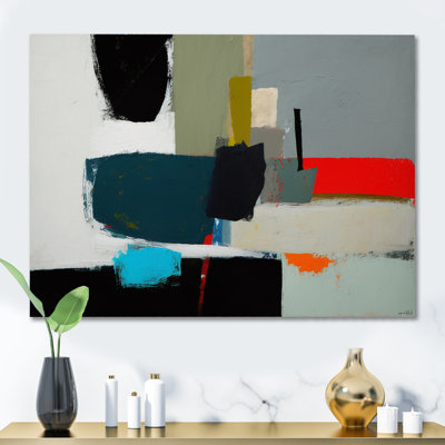 «Touched By Orange II», art mural abstrait sur toile