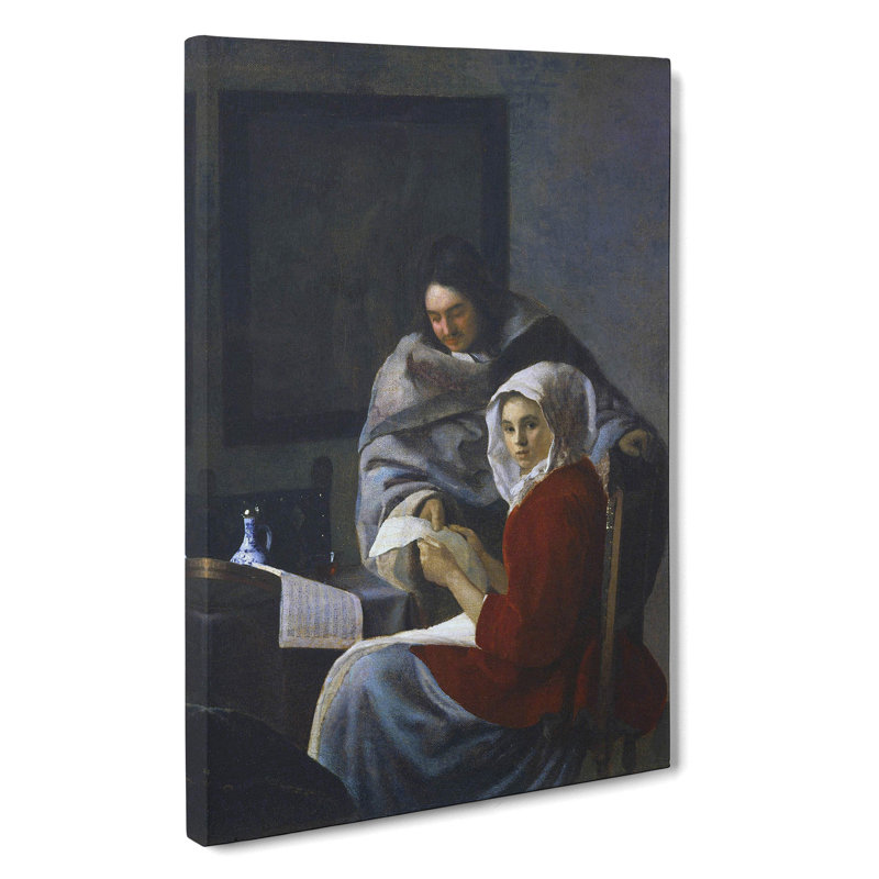 Girl Interrupted At Her Music by Johannes Vermeer - Wrapped Canvas, 60cm H x 40cm W x 3cm D