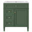 Ensemble de meuble-lavabo autoportant 30 po avec lavabo supérieur, meuble-lavabo moderne avec 2 tiroirs et tiroir coulissant, ensemble de meuble-lavabo autoportant avec miroir et meuble-lavabo simple (identique à SW000126AAF)