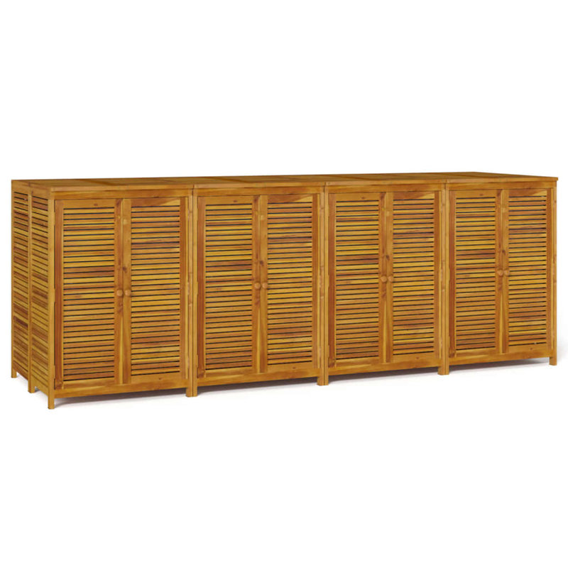 Boîte de rangement en bois d'acacia résistant à l'eau en brun