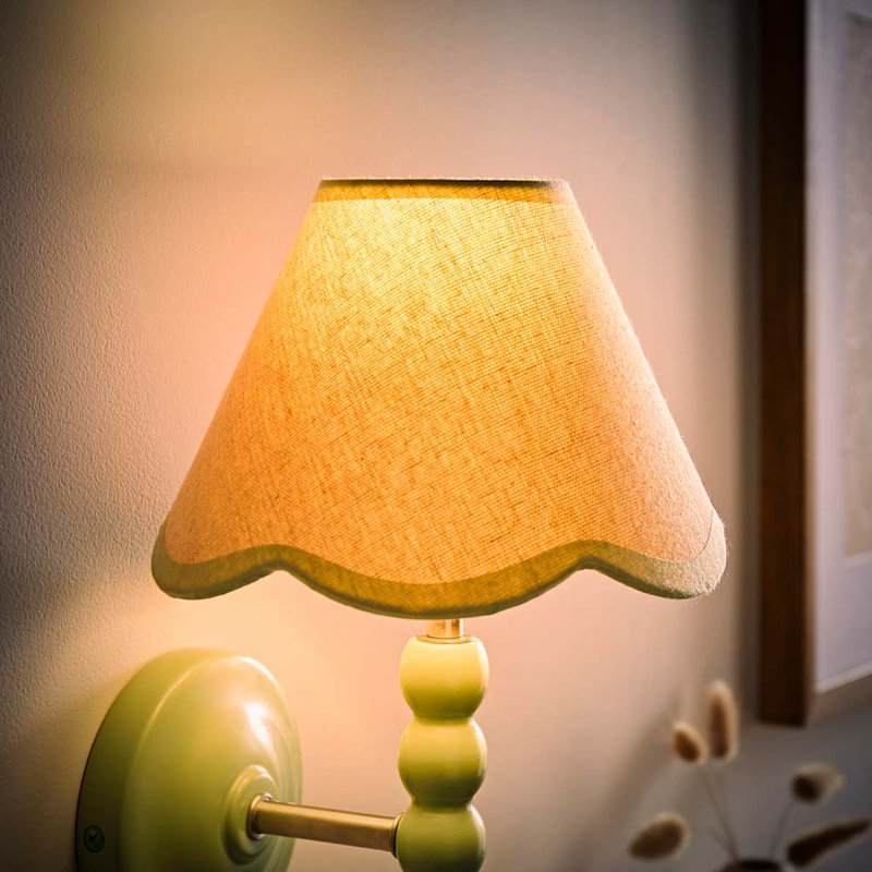 13cm H Linen Blend Empire Lamp Shade ( Slip-On ), Green
