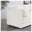 Ensemble de canapé modulaire revêtu de chenille blanc 3 pièces, ensemble de canapé de salon moderne à 1 siège et 3 sièges profonds