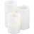 3 Piece Unscented Flameless Candle Set