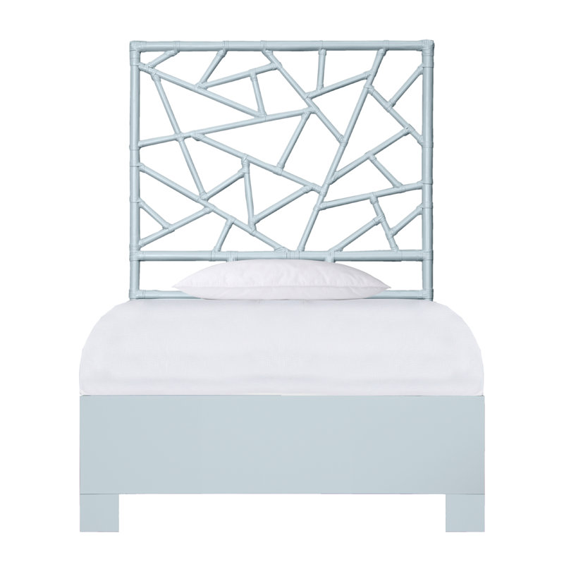 Lit standard à profil bas Tiffany, Bleu clair, Simple TG