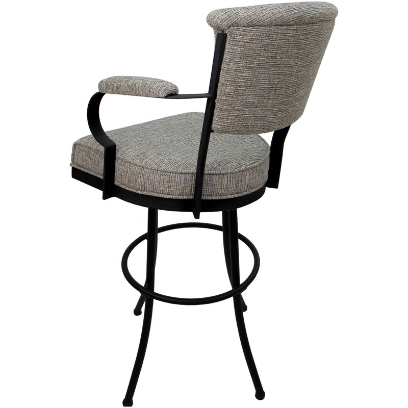 Tabouret pivotant en métal Bethel, Noir