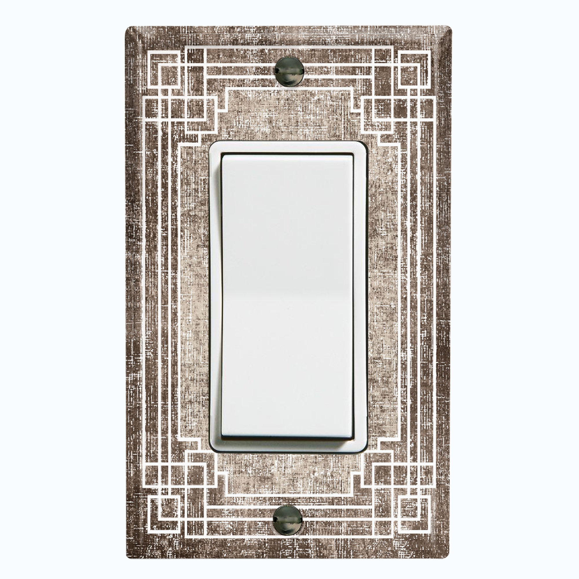 WorldAcc Metal Light Switch Plate Outlet Cover (Geometric Abstract ...