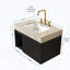 Meuble-lavabo suspendu avec comptoir en pierre frittée couleur crème veinée or et lavabo en céramique, 3 trous pré-percés pour robinetterie-587216986-587216980-587216978