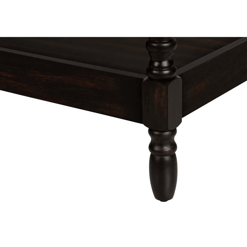 Table d'appoint, 2 niveaux, table de bout, table de chevet, chambre à coucher, lampe, placage brun, traditionnel