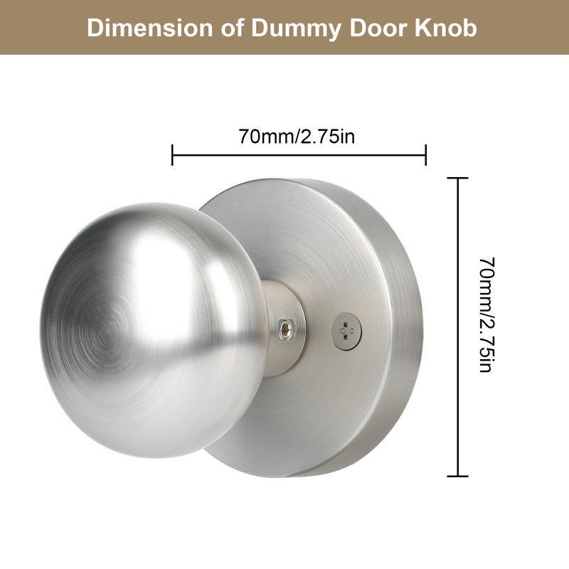 Coolnews Dummy Metal Door Knobs, Satin Nickel