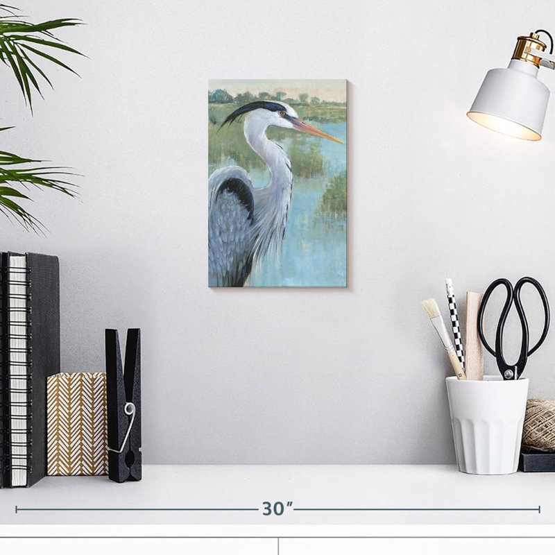 Brampt Blue Heron Portrait II, 12" H x 8" W