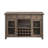 Weathered Finish Server W/Cup Holder & Wine Rack